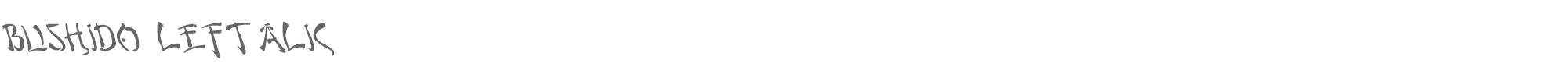 Bushido bushidol.ttf font preview