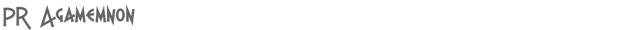 Sample characters PR Agamemnon Font
