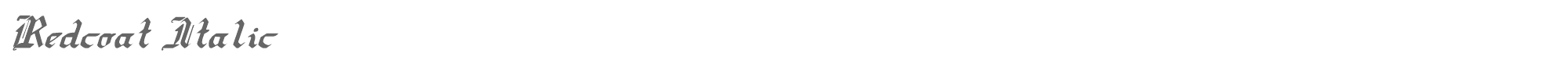 Redcoat redcoati.ttf font preview