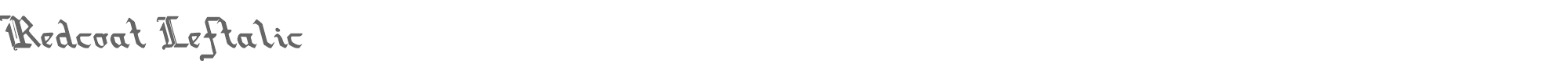 Redcoat redcoatleft.ttf font preview