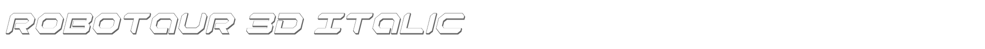 Robotaur robotaur3di.ttf font preview