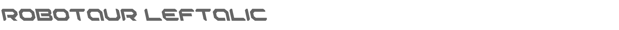 Robotaur robotaurleft.ttf font preview