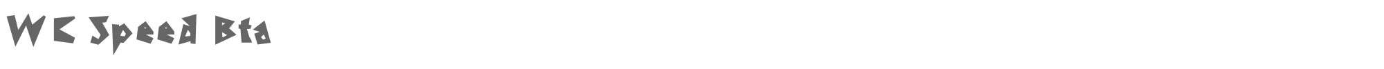 Sample characters WC Speed Bta Font
