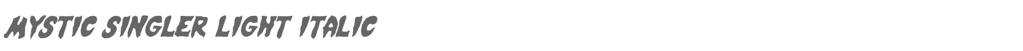 Mystic Singler mysticsinglerli.ttf font preview