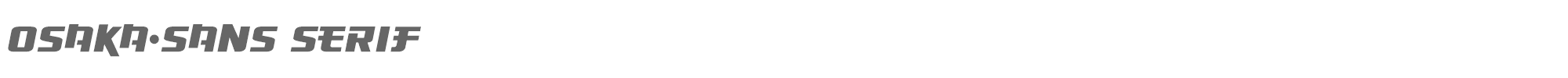 Sample characters Osaka Sans Serif Font