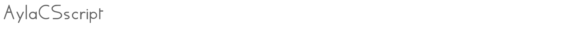 Sample characters Ayla Font