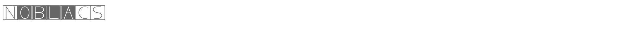 Sample characters NoblaCS Font