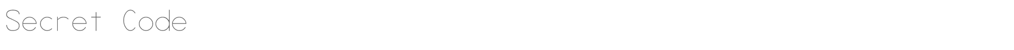 Sample characters Secret Code Font