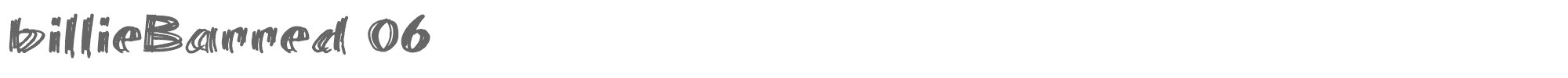 Billie Barred BBARTRIAL.ttf font preview