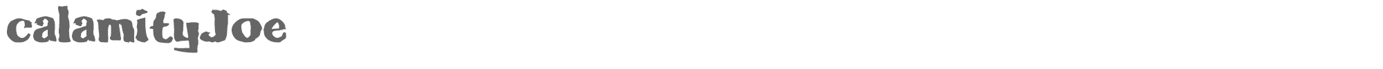 Calamity Joe CALJOETRIAL.ttf font preview