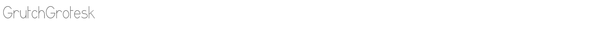 Sample characters Grutch Grotesk Font