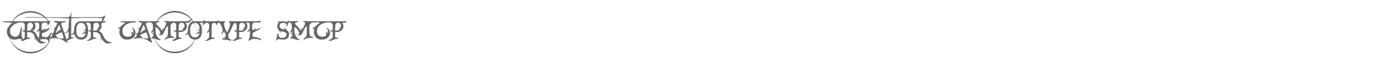 Sample characters Creator Campotype Smcp Font