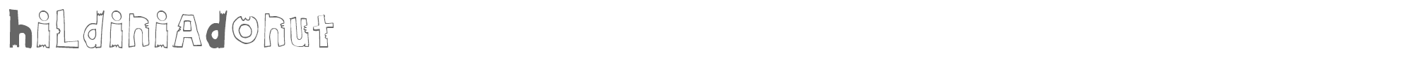 Hildinia Donut HDONTRIAL.ttf font preview