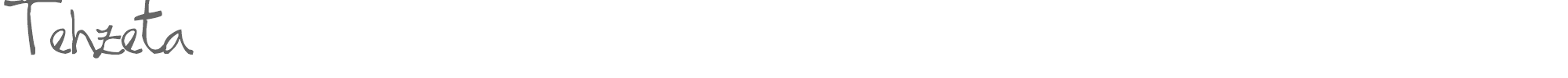 Sample characters Tehzeta Font