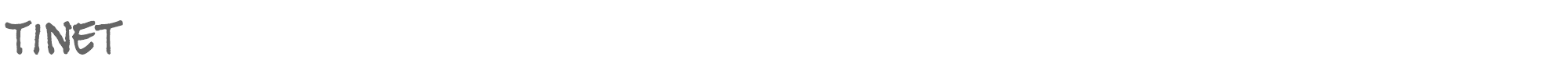Sample characters Tinet Font