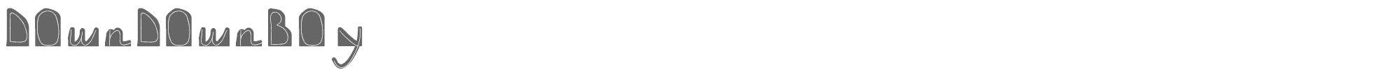 DownBoy downdownboy.ttf font preview