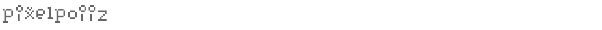 Sample characters Pixelpoiiz Font