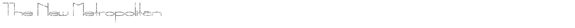 Sample characters The New Metropolitan Font