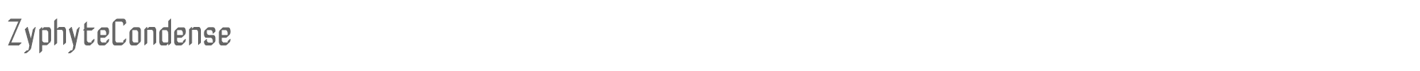 Zyphyte ZyphyteCondense.ttf font preview
