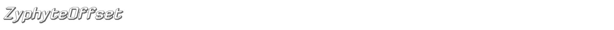 Zyphyte ZyphyteOffsetOblique.ttf font preview