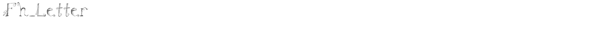 Sample characters Fh Letter Font