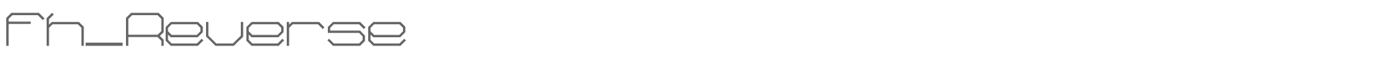 Sample characters Fh Reverse Font