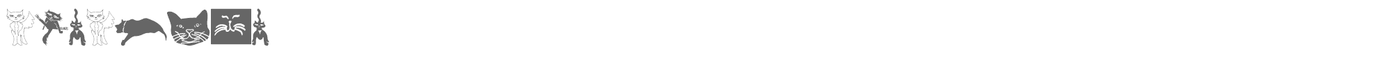 Sample characters CatCrypt Font