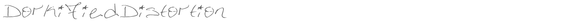 Sample characters Dorkified Distortion Font