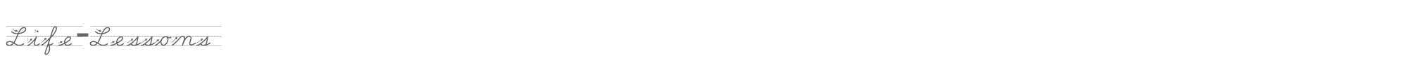 Sample characters Life Lessons Font