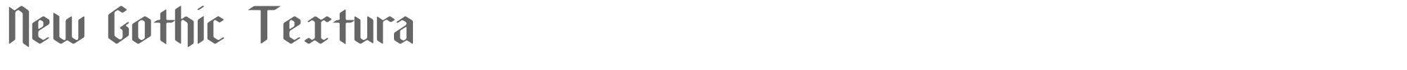 Sample characters New Gothic Textura Font