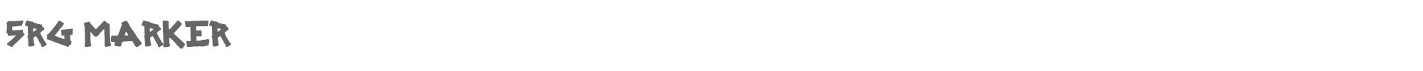 Sample characters SRG Marker Font