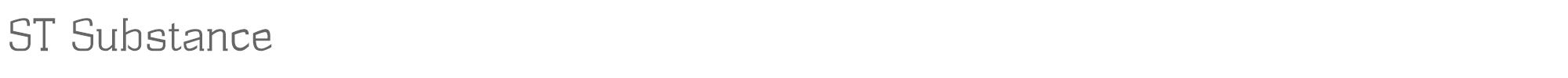 Sample characters ST Substance Font