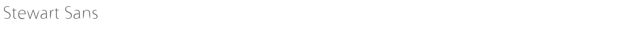 Sample characters Stewart Sans Font