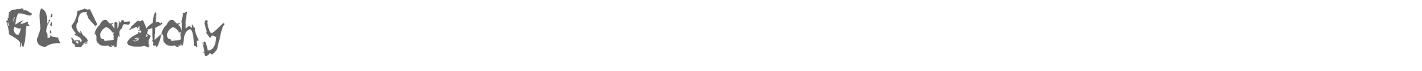 Sample characters GL Scratchy Font