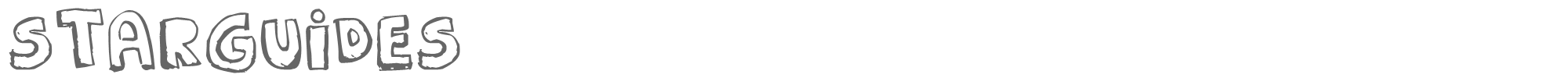 Sample characters Starguides Font