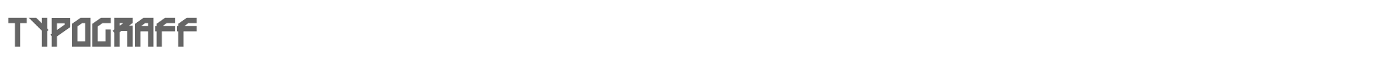 Sample characters Typograff Font