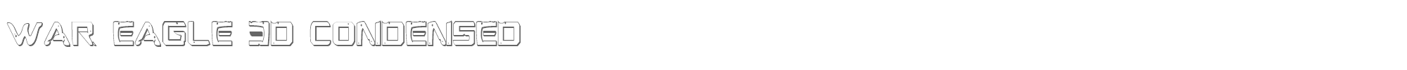 War Eagle wareagle3Dc.ttf font preview