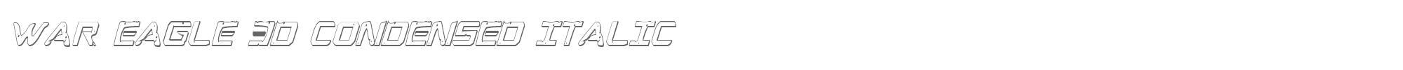 War Eagle wareagle3Dci.ttf font preview