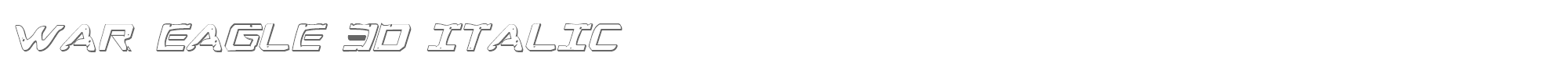 War Eagle wareagle3Di.ttf font preview