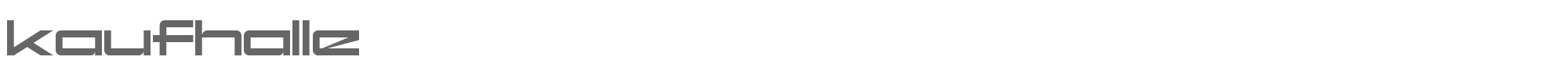 Sample characters Kaufhalle Font