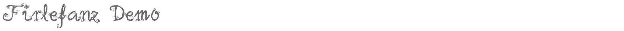 Sample characters Firlefanz Font