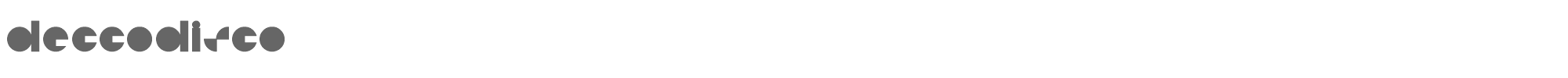 Sample characters Decco Disco Font