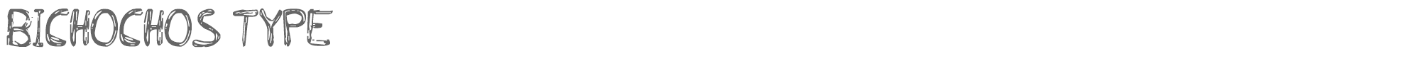Sample characters Bichochos Type Font