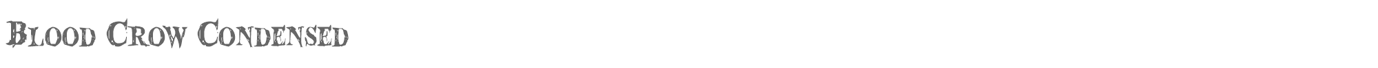 Blood Crow bloodcrowc.ttf font preview