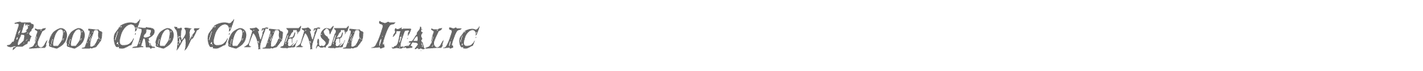 Blood Crow bloodcrowci.ttf font preview