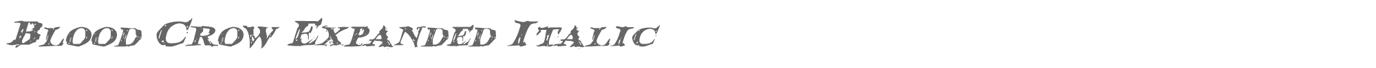 Blood Crow bloodcrowei.ttf font preview