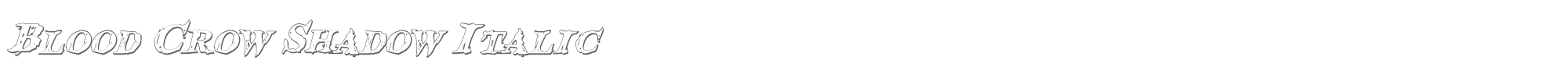 Blood Crow bloodcrowsi.ttf font preview