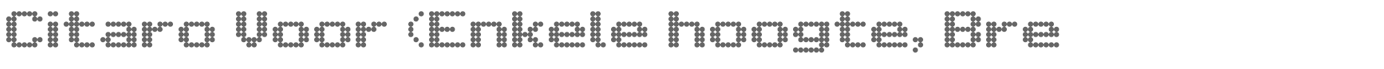 Sample characters Citaro Voor (Enkele hoogte, Breed) Font