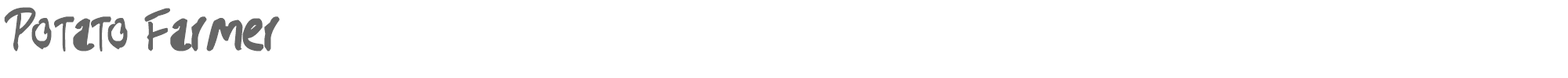 Sample characters Potato Farmer Font