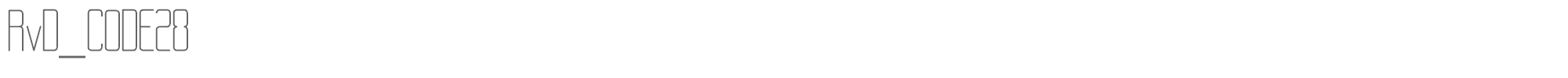 RvD Code 28 RvD_CODE28.ttf font preview